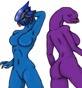 Rating: Questionable Score: 0 Tags: alien armor blue_body breasts butt duo e621 featureless_breasts female halo_(series) hand_behind_head headgear helmet looking_at_viewer looking_back low_res methados microsoft mostly_nude navel non-mammal_breasts nude pose purple_body sangheili simple_background split_jaw standing white_background xbox_game_studios User: bunchy7s