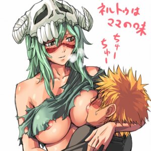 Rating: Explicit Score: 0 Tags: 1boy 1girls areola areolae arrancar bleach blush breast_sucking breastfeeding breasts erect_nipples espada facial_mark female green_hair ichigo_kurosaki long_hair male mosha nelliel_tu_odelschwanck nipples orange_hair rule34 skull torn_clothes translated translation_request User: bunchy7s