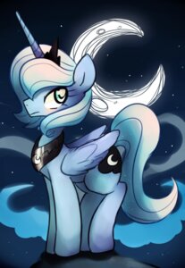 Rating: Safe Score: 0 Tags: 2014 blue_body blue_eyes blue_feathers blue_fur blue_hair collar crown e621 equid equine feathered_wings feathers female feral friendship_is_magic fur hair hasbro headgear hooves horn looking_back mammal marenlicious moon my_little_pony mythological_creature mythological_equine mythology night outside princess_luna_(mlp) royalty short_hair sky solo standing star tiara winged_unicorn wings young young_feral User: bunchy7s
