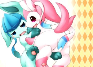 Rating: Safe Score: 0 Tags: 3_toes accessory ambiguous_gender blue_body blue_eyes blue_fur blush bow_ribbon butt canid canine duo e621 eeveelution feet feral fur generation_4_pokemon generation_6_pokemon glaceon hair_accessory hair_bow hair_ribbon half-closed_eyes hi_res hug looking_at_viewer looking_back mammal narrowed_eyes nintendo open_mouth pawpads paws pink_body pink_eyes pink_fur pokemon pokemon_(species) ribbons sylveon teeth toes tomcat_in_sky tongue white_body white_fur User: bunchy7s