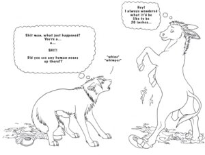 Rating: Explicit Score: 0 Tags: after_transformation animal_genitalia asinus bad_metadata black_and_white bottomwear canid canine canis clothing comic dialogue donkey duo e621 ear_piercing ear_ring english_text equid equine erection feral feral_transformation genitals half-erect human_to_feral knot loss_of_speech male mammal mask missing_sample monochrome pants party penis piercing profanity ring_piercing sabretoothed_ermine shirt species_transformation speech_bubble tail text thought_bubble topwear torn_bottomwear torn_clothing torn_pants torn_shirt torn_topwear transformation wolf User: bunchy7s