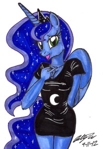 Rating: Safe Score: 0 Tags: anthro anthrofied biped blue_body blue_feathers breasts crown e621 equid equine feathered_wings feathers female friendship_is_magic hasbro headgear horn looking_at_viewer mammal my_little_pony mythological_creature mythological_equine mythology newyorkx3 open_mouth princess_luna_(mlp) simple_background solo standing tail tiara white_background winged_unicorn wings User: bunchy7s
