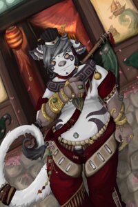 Rating: Questionable Score: 0 Tags: 2:3 accessory anthro asian_mythology clothed clothing e621 east_asian_mythology foo_dog hair_accessory hi_res kanzashi male mammal mythology overweight overweight_anthro overweight_male pickledpineapple piercing slightly_chubby solo tail User: bunchy7s