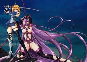 Rating: Questionable Score: 0 Tags: 2girls ahoge armor armpits arms_above_head artoria_pendragon barefoot blonde_hair blood bondage boots breast_bondage breasts chains elbow_gloves facial_mark fate/hollow_ataraxia fate/stay_night fate_(series) female female_only femsub fingerless_gloves forehead_mark gloves green_eyes highres hits leather_straps long_hair mask medusa_(fate) multiple_females multiple_girls nail_polish nipples onaya_masakazu panties partially_visible_vulva purple_hair pussy rule34 short_hair sideboob strap sword thigh_boots thigh_strap thighhighs underwear very_long_hair weapon white_panties wind User: bunchy7s