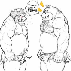 Rating: Questionable Score: 0 Tags: 1:1 2014 5_fingers anthro barham beard biceps blush body_hair bulge chest_hair clothing dialogue domestic_pig duo e621 english_text facial_hair fb1907 fingers fur hi_res junichi male mammal muscular muscular_male navel nipples pecs slightly_chubby smile suid suine sus_(pig) text tusks wild_boar User: bunchy7s