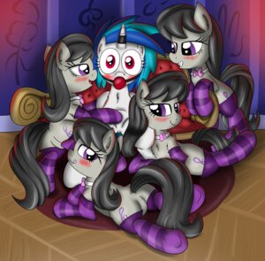 Rating: Explicit Score: 0 Tags: 2013 accessory ball_gag black_hair blue_hair blush clothing cutie_mark e621 earth_pony equid equine female feral footwear friendship_is_magic fur furniture gag gagged grey_body grey_fur group hair hasbro hi_res horn horse legwear licking licking_lips mammal multicolored_hair my_little_pony mythological_creature mythological_equine mythology necktie octavia_(mlp) pony purple_eyes quadruped red_eyes self_lick socks sofa square_crossover tail tongue tongue_out two_tone_hair unicorn vinyl_scratch_(mlp) white_body white_fur ziemniax User: bunchy7s