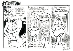Rating: Questionable Score: 0 Tags: 2007 alex_spastic anthro black_and_white breasts dinosaur duo e621 english_text erect_nipples fang_(alex_spastic) female male male/female medium_breasts money monochrome nipples nude pen_(artwork) prehistoric_species prostitution reptile scalie tail text traditional_media_(artwork) User: bunchy7s