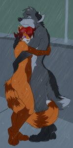 Rating: Safe Score: 0 Tags: 2010 ailurid anthro breasts canid canine canis demicoeur detailed_background digital_media_(artwork) duo e621 female fur green_eyes grey_body grey_fur hair hug male male/female mammal maria_paprika markings nude one_eye_closed orange_body orange_fur outside paprika_(paprika_oc) purple_eyes raining red_hair red_panda ring_(marking) ringed_tail romantic romantic_couple sad short_hair side_boob standing street striped_markings striped_tail stripes tail tail_markings toony wet wolf User: bunchy7s