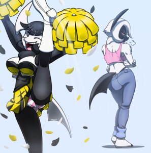 Rating: Questionable Score: 0 Tags: 2013 absol alternate_color anthro big_breasts black_hair breasts cheerleader cleavage clothed clothing conditional_dnp duo e621 female generation_3_pokemon hair happy looking_back nintendo panties pokemon pokemon_(species) pokemorph pom_poms red_eyes smile teckworks underwear white_hair User: bunchy7s