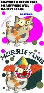 Rating: Safe Score: 0 Tags: ambiguous_gender anthro clown daniela_muhawi domestic_cat e621 english_text felid feline felis makeup mammal mottled nightmare_fuel piebald quadruped scary solo tail text tortoiseshell_cat User: bunchy7s Rating: Safe Score: 0 Tags: ambiguous_gender anthro clown daniela_muhawi domestic_cat e621 english_text felid feline felis makeup mammal mottled nightmare_fuel piebald quadruped scary solo tail text tortoiseshell_cat User: bunchy7s