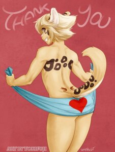 Rating: Questionable Score: 0 Tags: 2011 anthro blonde_hair brown_body brown_eyes brown_fur butt e621 felid femboy fur hair heart_symbol leopard leopard_spots looking_at_viewer looking_back looking_back_at_viewer male mammal markings nude pantherine pink_nose pose presenting rear_view short_hair smile solo sora_(tokifuji) spots tail text tokifuji towel yellow_body yellow_fur User: bunchy7s