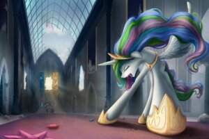 Rating: Safe Score: 0 Tags: 2014 3:2 angry bodily_fluids chickentech crying cutie_mark e621 equid equine feathered_wings feathers female feral friendship_is_magic fur hair hasbro hi_res horn mammal multicolored_hair my_little_pony mythological_creature mythological_equine mythology princess_celestia_(mlp) sad saliva signature solo tears white_body white_feathers white_fur winged_unicorn wings User: bunchy7s