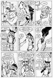 Rating: Questionable Score: 0 Tags: anthro bed bed_sheet bedding black_and_white bottomless boxers_(clothing) braided_hair canid canine cigar claws clock clothed clothing comic dialogue domestic_pig duo e621 english_text fox furniture hair hotel looking_at_viewer lying male mammal monochrome mulefoot offscreen_character on_back open_mouth profanity slop smoke smoking suid suine sus_(pig) text topless towel underwear wild_boar yawn User: bunchy7s