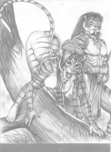 Rating: Explicit Score: 0 Tags: all_fours anthro armband barefoot bottomwear breasts claws clothed clothed/nude clothed_male clothing duo e621 ear_piercing facial_hair feet felid female fur greyscale hair hanging_breasts jewelry loincloth long_hair looking_at_viewer male mammal monochrome muscular muscular_male necklace nipples nude open_mouth pandora's_box pantherine pecs piercing scar standing striped_body striped_fur stripes tail tiger tribal User: bunchy7s