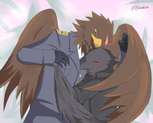 Rating: Safe Score: 0 Tags: 2014 5:4 ambiguous_gender anthro avian beak blush clothing duo e621 eyes_closed feathered_wings feathers gryphon hi_res hug male mythological_avian mythological_creature mythology scar twstacker wings yellow_eyes User: bunchy7s Rating: Safe Score: 0 Tags: 2014 5:4 ambiguous_gender anthro avian beak blush clothing duo e621 eyes_closed feathered_wings feathers gryphon hi_res hug male mythological_avian mythological_creature mythology scar twstacker wings yellow_eyes User: bunchy7s