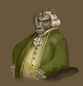 Rating: Safe Score: 0 Tags: anthro brown_background clothed clothing e621 frown fur green_eyes grey_body grey_fur hair horn jacket leaning male mammal rhinoceros serious_business short_hair simple_background solo topwear wegs_(artist) white_hair User: bunchy7s