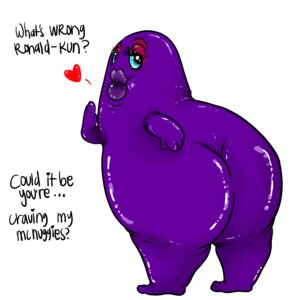 Rating: Explicit Score: 0 Tags: alexandraplumpkin big_lips grimace male mascot mcdonald's meme rule34 User: bunchy7s