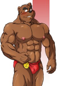 Rating: Questionable Score: 0 Tags: 2013 2:3 abs anthro bear biceps big_muscles biped black_nose blush brown_bear brown_body brown_fur bulge clothed clothing e621 front_view funeral-paws fur grin grizzly_bear hayato_katsuda hi_res looking_at_viewer male mammal muscular muscular_anthro muscular_male nipples pecs pose smile solo standing swimwear teeth thong topless underwear ursine User: bunchy7s
