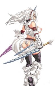 Rating: Explicit Score: 0 Tags: breasts capcom chaotic-unknown color elbow_gloves female female_only gloves horn horns kirin_(armor) long_hair looking_back monster_hunter nipples rule34 see-through sideboob solo thighhighs weapon white_background white_hair User: bunchy7s