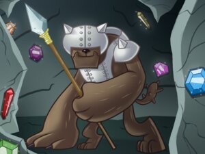 Rating: Safe Score: 0 Tags: 4:3 anthro armor barefoot biped brown_body brown_fur canid cave claws detailed_background diamond_dog_(mlp) digitigrade e621 feet friendship_is_magic fur gem hasbro holding_object holding_weapon male mammal melee_weapon my_little_pony polearm solo sparkles spear tail toony unavailable_at_source unknown_artist weapon User: bunchy7s