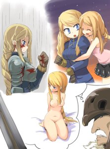 Rating: Explicit Score: 0 Tags: armor barefoot blonde_hair blood blood_on_face blue_eyes braid breasts female final_fantasy final_fantasy_tactics goffard_gaffgarion hug long_hair mamo_williams nude ovelia_atkascha rule34 single_braid User: bunchy7s