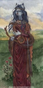 Rating: Safe Score: 0 Tags: alternative_fashion anthro bluari canid canine canis clothing dress e621 fantasy female goth hi_res mammal medieval music renaissance solo wolf User: bunchy7s