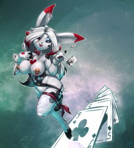 Rating: Explicit Score: 0 Tags: ace_of_spades anthro arms_bent atryl bent_leg black_body black_fur black_hair breasts card clothed clothing club_tattoo clubs_(suit) d6 diamond_tattoo diamonds_(suit) dice digital_media_(artwork) e621 ear_piercing female fishnet_clothing five_of_spades fur game_piece gemini_constele hair heart_symbol heart_tattoo hearts_(suit) hi_res holding_card holding_object holding_single_card lagomorph leporid looking_at_viewer mammal multicolored_hair nine_of_clubs nipple_piercing nipples number on_one_leg piercing playing_card rabbit raised_foot red_hair skimpy solo spade_tattoo spades_(suit) standing straight_leg suit_symbol tattoo white_body white_fur white_hair User: bunchy7s
