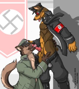 Rating: Explicit Score: 0 Tags: 2004 accessory anthro armband bodily_fluids boots bottomwear bottomwear_down canid canine canis clothed clothing cum dobermann domestic_dog duo e621 erection eyewear fellatio footwear genital_fluids genitals german german_shepherd goggles hand_on_butt herding_dog jax_the_bat licking male male/male male_penetrated male_penetrating male_penetrating_male mammal nazi nazi_armband necktie oral pants pants_down panzer_(jax) partially_clothed pastoral_dog penetration penile penis penis_lick pinscher schutzstaffel sex shoes ss_insignia standing swastika tail tongue tongue_out totenkopf uniform User: bunchy7s