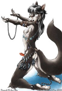 Rating: Explicit Score: 0 Tags: 2000 anthro armband bound canid canine chain chain_jewelry cuff_(restraint) e621 ear_piercing erection femboy fur genitals green_eyes grey_body grey_fur grey_hair hair hi_res jewelry karabiner long_hair male mammal nipple_piercing nipples nude penis piercing restraints shackles solo tail User: bunchy7s