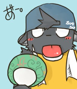Rating: Safe Score: 0 Tags: anthro backwards_baseball_cap backwards_hat baseball_cap black_body black_fur black_hair blue_background blush clothed clothing domestic_cat e621 fanning felid feline felis front_view fur green_bell hair hand_fan hat headgear headwear heat_(temperature) japanese_text looking_at_viewer low_res male mammal overheated shirt simple_background sleeveless_shirt solo text tongue tongue_out topwear towel towel_around_neck User: bunchy7s