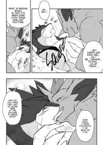 Rating: Questionable Score: 0 Tags: anthro anthro_on_anthro anthrofied comic dialogue duo e621 english_text feral french_kissing generation_1_pokemon generation_5_pokemon gouki kissing kokukokuboo kuron legendary_pokemon licking male male/male monochrome muscular muscular_male nidoking nintendo pokemon pokemon_(species) syrinox terrakion text tongue tongue_out User: bunchy7s