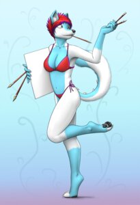 Rating: Safe Score: 0 Tags: 4_toes 5_fingers abstract_background anthro bikini blue_body blue_ears blue_fur breasts brush canid canine clothed clothing digital_media_(artwork) drawing_pad e621 feet female fingers full-length_portrait fur grey_eyes hair inner_ear_fluff mammal paintbrush portrait red_bikini red_clothing red_hair red_swimwear skimpy slim solo spiked_tail spikes spikes_(anatomy) swimwear tail toes tuft two-piece_swimsuit vader-san voodoo_(voodoowolf) white_body white_fur white_inner_ear User: bunchy7s