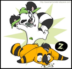 Rating: Safe Score: 0 Tags: anthro black_border border chelsea_hair_cut duo e621 ear_tails eyes_closed facial_hair female glamfur kaku_q._spookaboo lemur low_res male mammal primate ring-tailed_lemur sideburns sleeping strepsirrhine tail zeriara zeriara_(character) User: bunchy7s