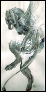 Rating: Explicit Score: 0 Tags: 2010 anthro black_border border breasts canid canine canis cara_mitten demon e621 female genitals hybrid kassidey_(defenbaugh) mammal membrane_(anatomy) membranous_wings nipples nude side_boob solo tail vulva wings wolf User: bunchy7s