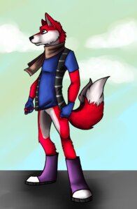 Rating: Safe Score: 0 Tags: anthro boots canid canine clothing dipstick_tail e621 fingerless_gloves fire_island_entertainment footwear fox gloves handwear male mammal markings maxamilion_the_fox scarf shirt shoes solo tail tail_markings topwear vest werethewindblows User: bunchy7s