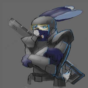 Rating: Safe Score: 0 Tags: 1:1 anthro armor c4th e621 grey_background headgear helmet lagomorph male mammal military one_eye_closed simple_background solo tongue tongue_out weapon wink zerros User: bunchy7s