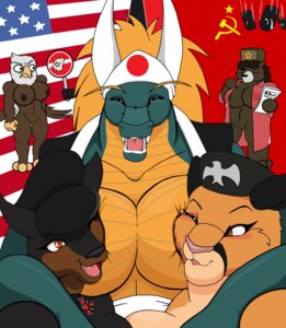 Rating: Questionable Score: 0 Tags: accipitrid accipitriform american_flag anthro anya_(droll3) avian ayame_(droll3) bald_eagle bathrobe beak bear big_breasts bird black_nose breast_squish breasts brown_hair brown_nipples bullet_bill canid canine canis christina_(droll3) clothing commander communism cougar dobermann domestic_dog dragon droll3 e621 eagle eastern_dragon eyes_closed fangs felid feline female field_marshall flag german germany group hair hammer_and_sickle hi_res horn italy janine_(droll3) japan lena_(droll3) long_hair mammal mario_bros mythological_creature mythological_scalie mythology nintendo nipples non-mammal_nipples nude one_eye_closed parody pinscher pointy_ears politics prick_ears reptile robe russia russian scalie sea_eagle soviet_union squish teeth third_reich united_states_of_america wink world_war world_war_2 User: bunchy7s