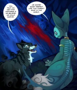 Rating: Safe Score: 0 Tags: 2013 ambiguous_gender anthro black_body black_fur black_markings blood blue_body blue_fur blue_markings bodily_fluids canid canine comic demicoeur dialogue digital_media_(artwork) domestic_cat duo e621 ears_back english_text felid feline felis fox fur grey_body grey_fur jewelry mammal markings necklace nightdown noxis pink_eyes pivoted_ears smoke text water white_body white_fur yellow_eyes User: bunchy7s