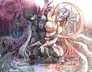 Rating: Questionable Score: 0 Tags: angel angel_humanoid angewomon armor armwear bandai_namco bare_shoulders belt big_breasts bikini_armor blonde_hair bodysuit bone boots breast_squish breastplate breasts breasts_frottage building butt chain city claws cleavage clothed clothing contrast covered_eyes cowl cutout damien666-n demon demon_humanoid digimon digimon_(species) digimon_adventure duo_focus e621 elbow_gloves feathered_wings feathers female female/female footwear gloves grey_hair group hair hand_on_butt handwear headgear helmet high_heels humanoid kneeling ladydevimon lips long_hair mammal mask membrane_(anatomy) membranous_wings multi_wing n-jou_(princealbert) navel_cutout not_furry pale_skin red_eyes ribbons runes scar shoes single_elbow_glove single_glove skinsuit skull smile squish stitch_(clothing) tight_clothing torn_clothing tower unconvincing_armor visor white_hair winged_humanoid wings User: bunchy7s
