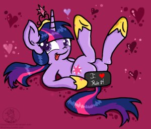 Rating: Questionable Score: 0 Tags: 2013 censor_bar censored crown cutie_mark daisyduke14 e621 english_text equid equine female friendship_is_magic fur hair hasbro headgear heart_symbol horn looking_at_viewer lying mammal multicolored_hair my_little_pony mythological_creature mythological_equine mythology on_back physical_censor_bar pose purple_body purple_eyes purple_fur purple_hair solo star text tongue tongue_out twilight_sparkle_(mlp) two_tone_hair unicorn User: bunchy7s