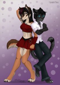 Rating: Safe Score: 0 Tags: anthro black_hair blue_eyes bottomwear breasts brown_eyes canid canine cheetah clothed clothing doll duo e621 felid feline female fox fully_clothed hair hi_res jewelry leopard male mammal midriff necklace pantherine pants raised_arm rukifox shirt skirt smile standing tail topwear User: bunchy7s