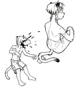 Rating: Questionable Score: 0 Tags: anthro black_and_white blood bodily_fluids brick bryan_furlong clothed clothing domestic_cat duo e621 felid feline felis male mammal monochrome narcoticdream nude ouch pen_(artwork) ramana simple_background sitting tail topless traditional_media_(artwork) violence white_background wounded User: bunchy7s