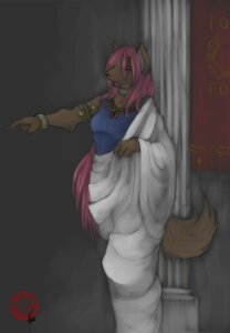 Rating: Safe Score: 0 Tags: anthro armlet bracelet brown_body brown_fur canid canine claws clothed clothing denouncing e621 female forum fur gesture hair hand_gesture jewelry long_hair mammal necklace patrician pav pink_hair pointing roman solo tail toga User: bunchy7s