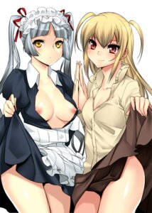 Rating: Explicit Score: 0 Tags: 1boy 1girls blonde_hair blouse blue_hair breasts cleavage collared_dress crossdressing dress dress_lift female femboy flat_chest girly hair_ribbon hairband holding_hands long_hair maid makuro male maria_holic medium_breasts mole nipples no_bra open_clothes red_eyes ribbon rule34 shidou_mariya shinouji_matsurika shirt skirt skirt_lift thighs tied_hair trap twintails yellow_eyes User: bunchy7s