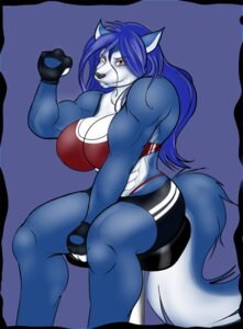 Rating: Safe Score: 0 Tags: 2011 abs anthro biceps big_breasts blue_body blue_fur blue_hair breasts canid canine canis cryptozoo e621 female flexing fur hair hopey long_hair mammal muscular muscular_anthro muscular_female pose solo tail wolf User: bunchy7s