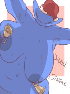 Rating: Questionable Score: 0 Tags: 3:4 alien amphibian bell big_breasts blue_body blue_nipples blue_skin bodily_fluids boryana breasts christmas diplocaulus e621 english_text eyes_closed female holidays nectrid nipples roly slightly_chubby solo sweat text User: bunchy7s