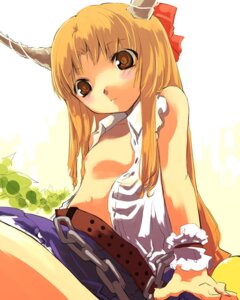 Rating: Questionable Score: 0 Tags: 1girls female flat_chest horns kfc nipples open_clothes open_shirt rule34 shirt solo suika_ibuki touhou yuu_(kfc) User: bunchy7s