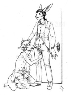 Rating: Explicit Score: 0 Tags: anthro bodily_fluids bottomwear bottomwear_down clothed clothing cum duo e621 erection genital_fluids genitals lagomorph leporid licking male male/male male_penetrated male_penetrating male_penetrating_male mammal monochrome nephilia open_bottomwear open_clothing open_pants open_shirt open_topwear oral pants pants_down partially_clothed penetration penile penis penis_lick penis_poking_out rabbit sex shirt tail tongue tongue_out topless topwear undressing victoriana User: bunchy7s
