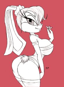 Rating: Questionable Score: 0 Tags: anthro big_breasts black_and_white breasts butt christmas e621 female holidays holly_(plant) huge_breasts innocenttazlet lagomorph leporid lola_bunny looney_tunes mammal monochrome plant ponytail_ears rabbit solo warner_brothers User: bunchy7s