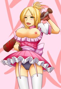 Rating: Questionable Score: 0 Tags: 1girls bad_girl_(nmh) black_panties blonde_hair blush breasts breasts_out charlotte_birkin female garter_straps green_eyes nipples no_more_heroes panties rule34 solo suda_51 thighhighs weapon User: bunchy7s